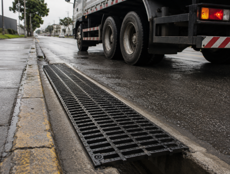 Grelha para Canaleta de Alto Tráfego